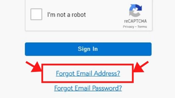 twc email reset option